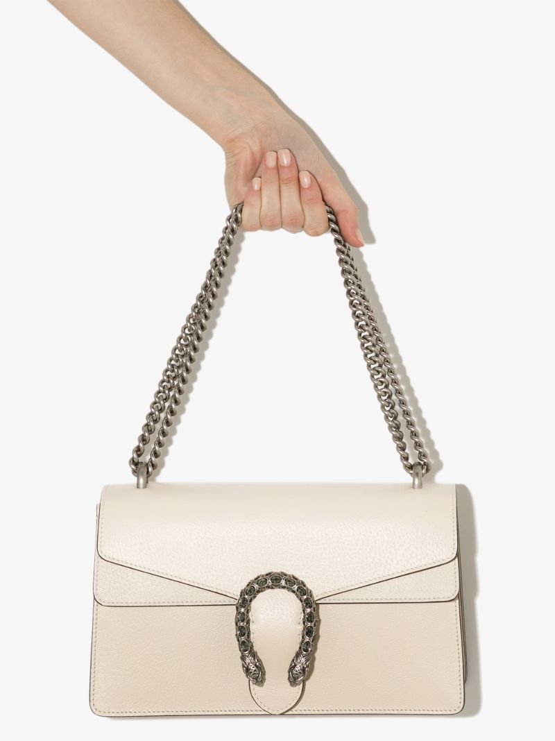 White Dionysus Small Leather Shoulder Bag