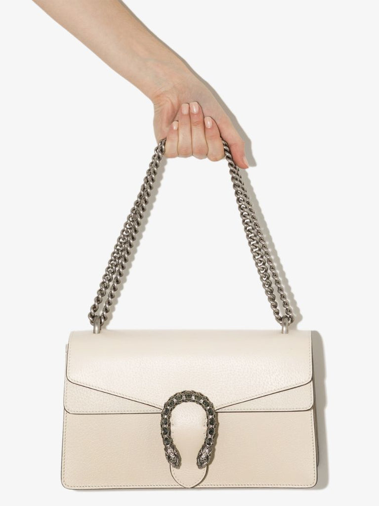White Dionysus Small Leather Shoulder Bag
