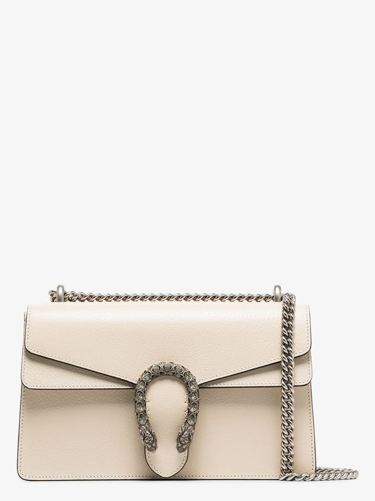 White Dionysus Small Leather Shoulder Bag