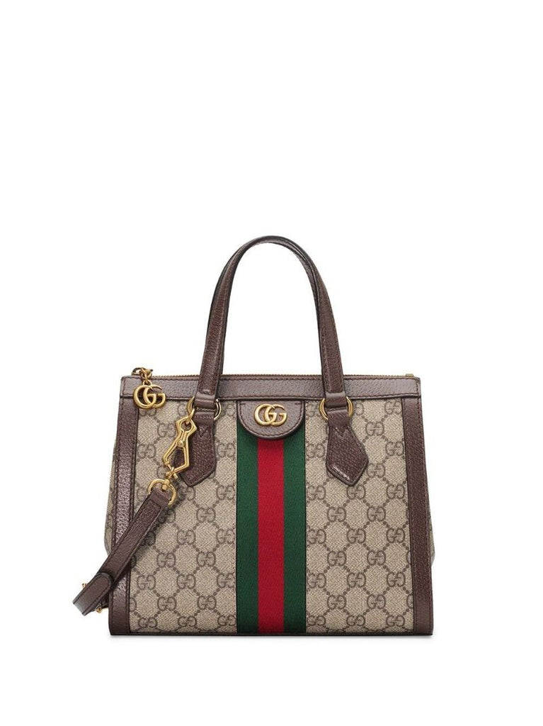 Brown Ophidia Gg Supreme Small Tote Bag