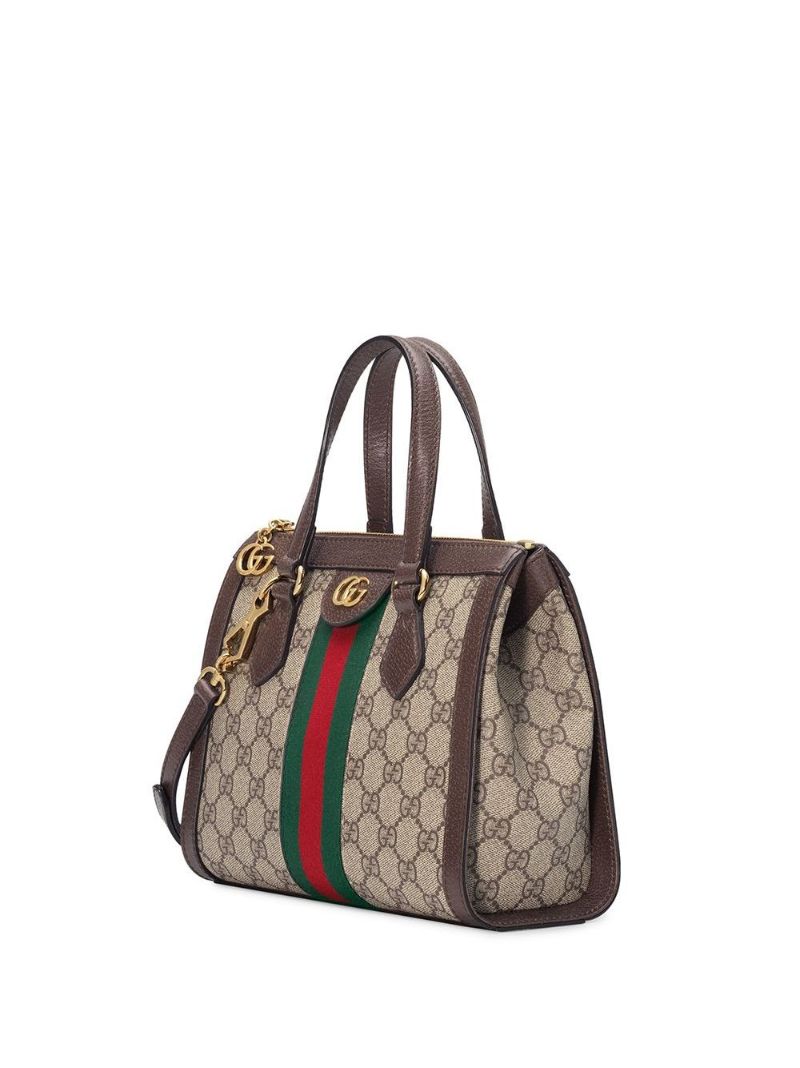 Brown Ophidia Gg Supreme Small Tote Bag