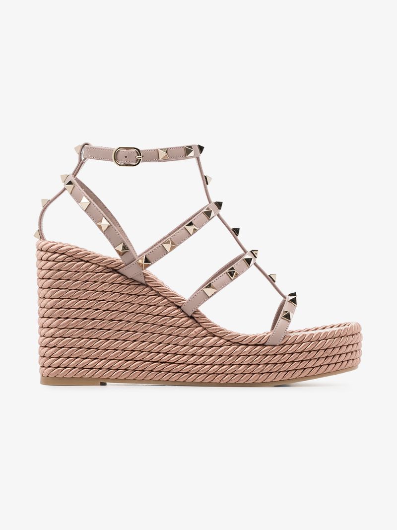 Valentino Garavani Rockstud 120mm Wedge Espadrilles