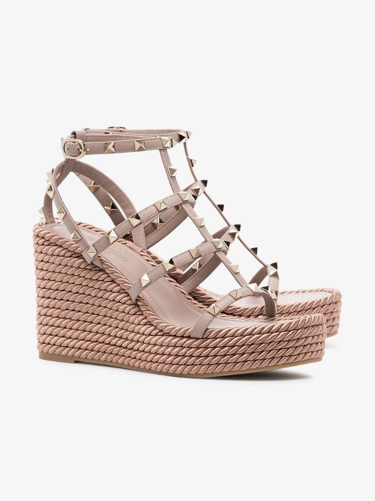 Valentino Garavani Rockstud 120mm Wedge Espadrilles