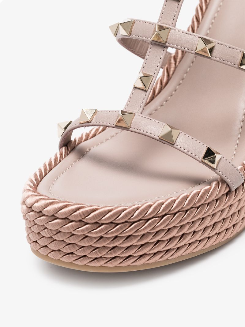 Valentino Garavani Rockstud 120mm Wedge Espadrilles
