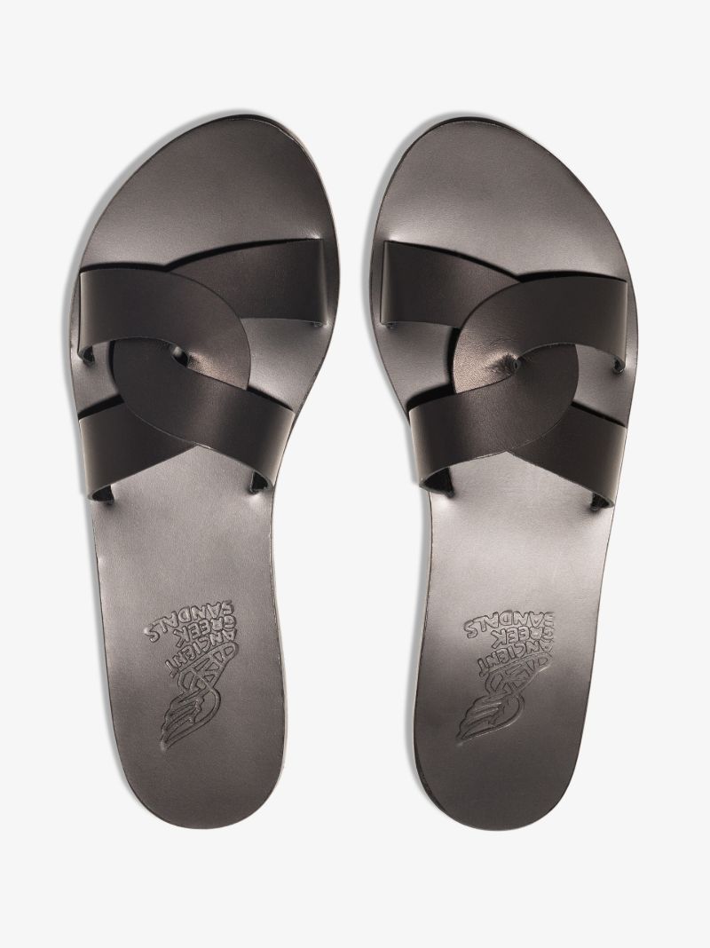 Black Desmos Crossover Leather Sandals