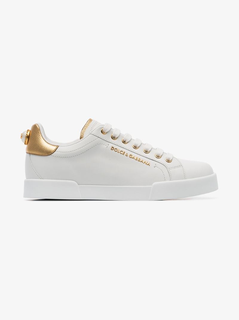White Portofino Leather Sneakers