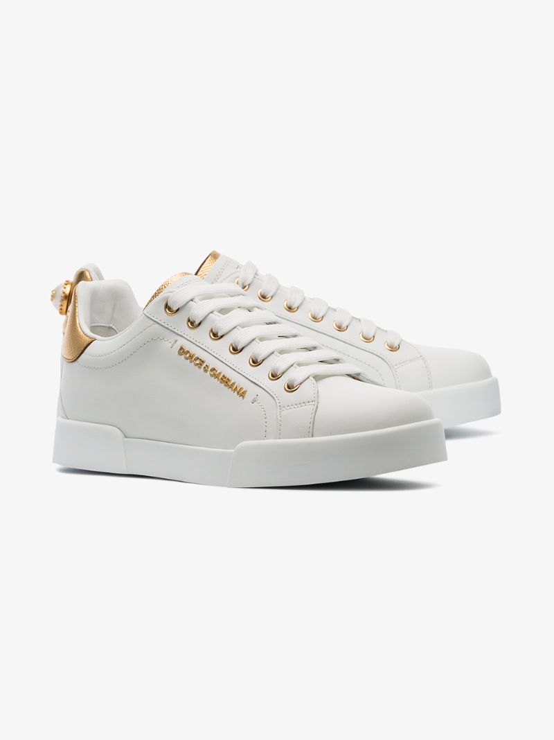 White Portofino Leather Sneakers