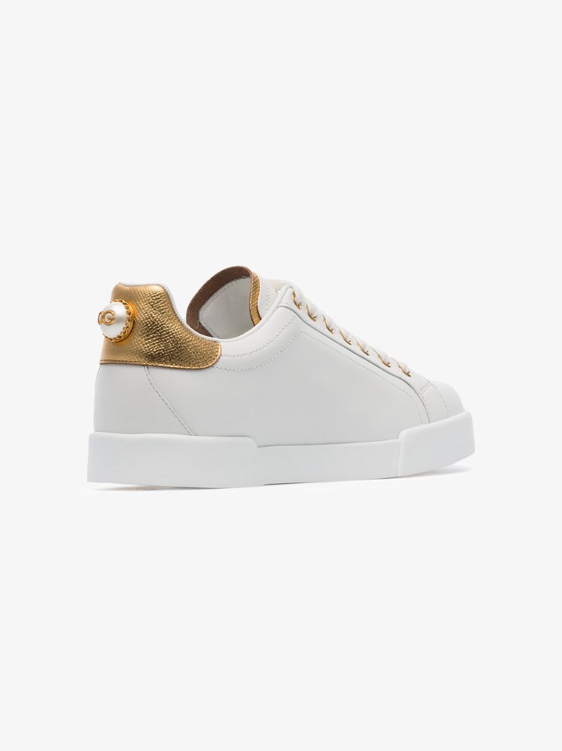 White Portofino Leather Sneakers