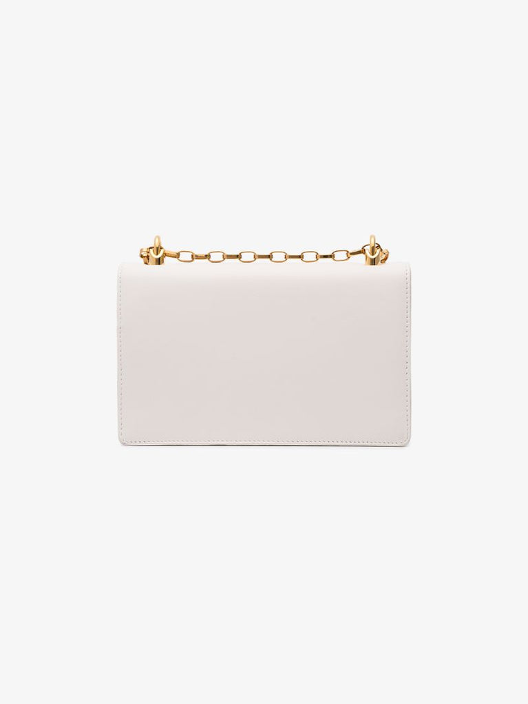 White Baroque Dg Logo Leather Cross Body Bag
