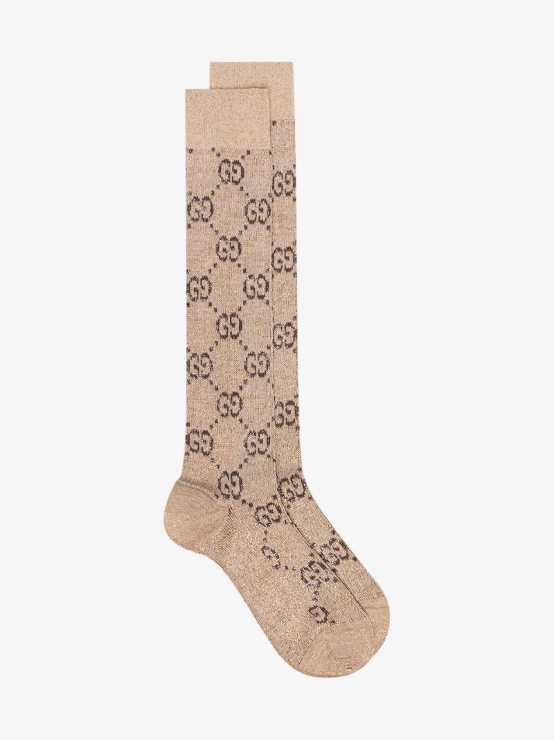 Brown Gg Supreme LamÃ_x0083_Â© Long Socks