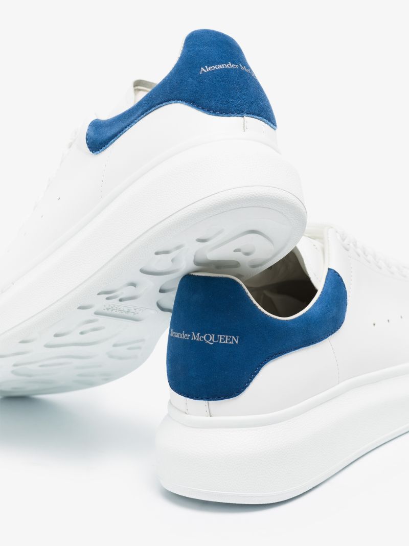 White and Blue Oversized Sneakers