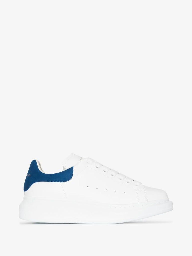 White and Blue Oversized Sneakers