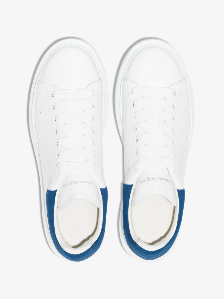 White and Blue Oversized Sneakers