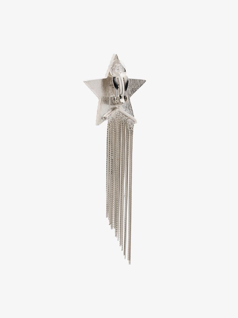 Crystal-embellished Shooting Star Tassel Drop Earrings
