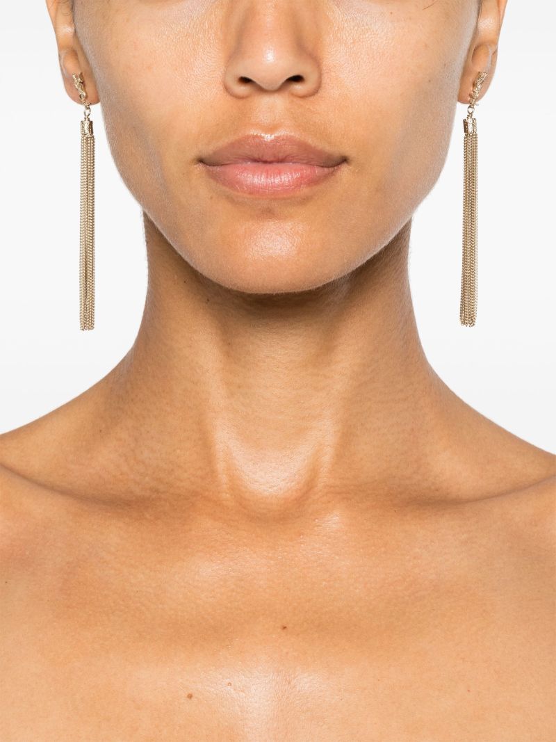 Gold-tone Loulou Chain Tassel Earrings