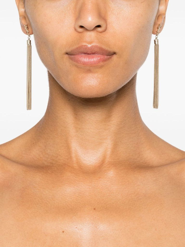 Gold-tone Loulou Chain Tassel Earrings