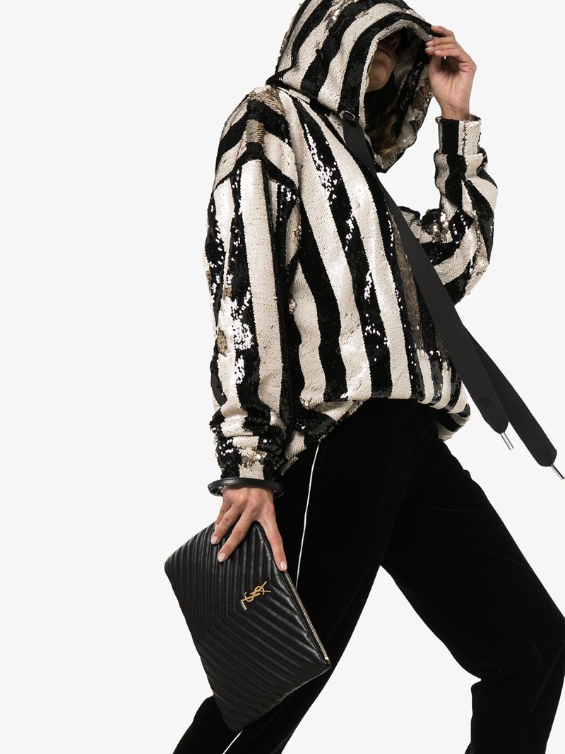 Black Monogram MatelassÃ_x0083_Â© Leather Clutch Bag