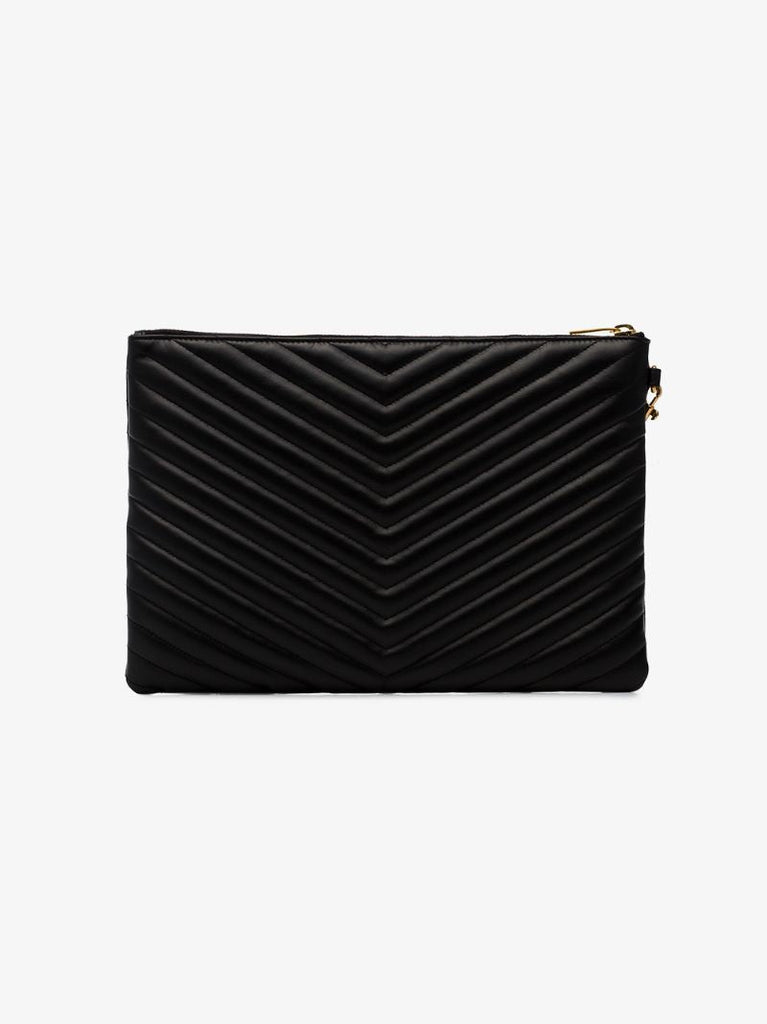 Black Monogram MatelassÃ_x0083_Â© Leather Clutch Bag
