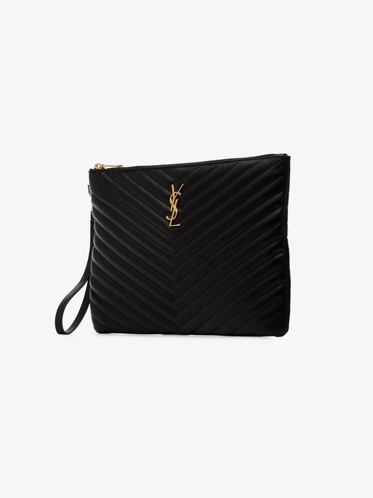 Black Monogram MatelassÃ_x0083_Â© Leather Clutch Bag