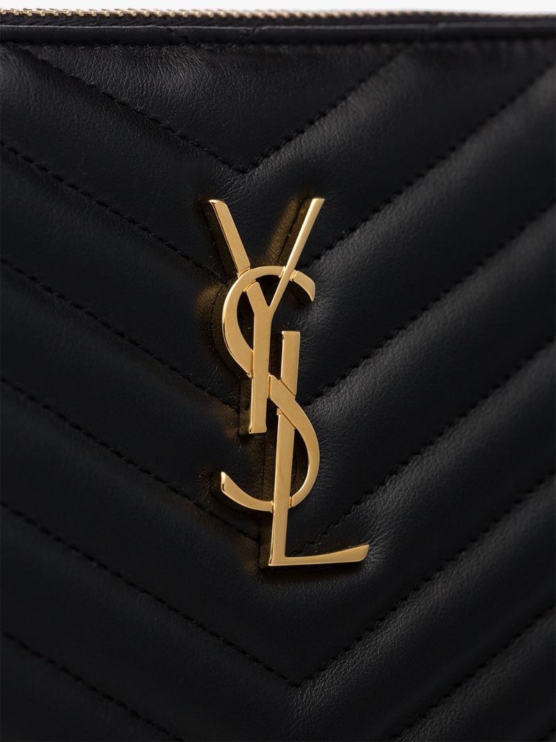 Black Monogram MatelassÃ_x0083_Â© Leather Clutch Bag