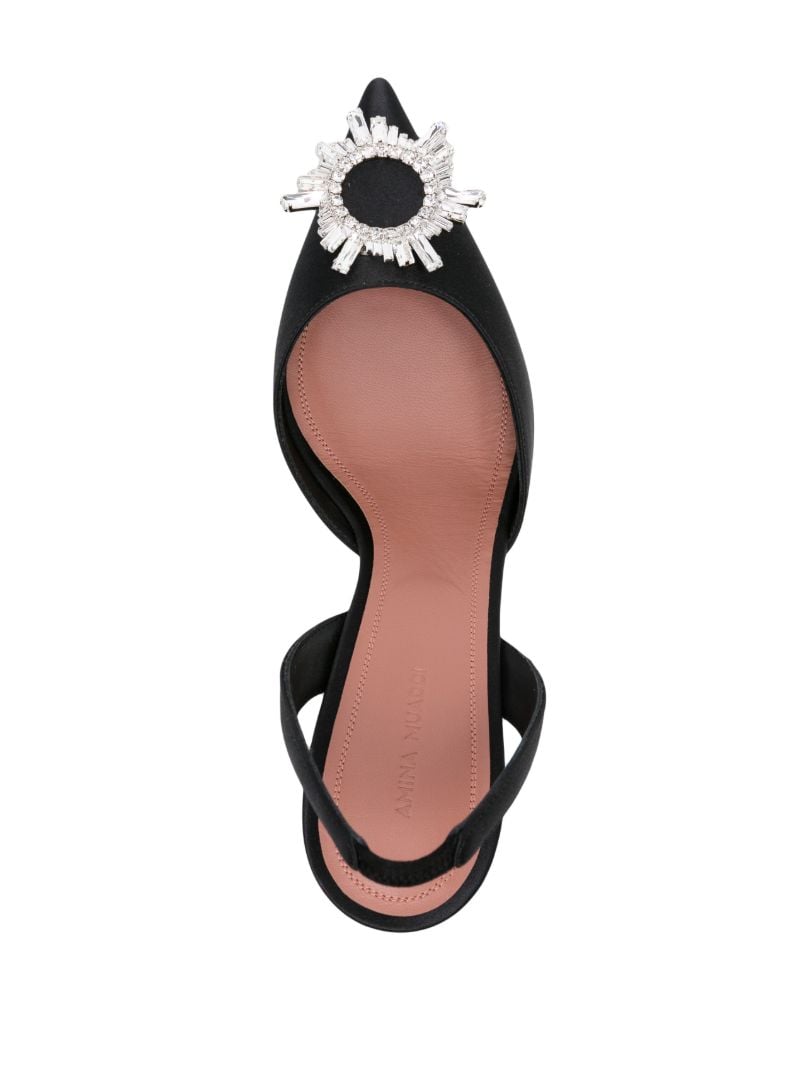 Black Begum 70 Crystal Slingback Pumps