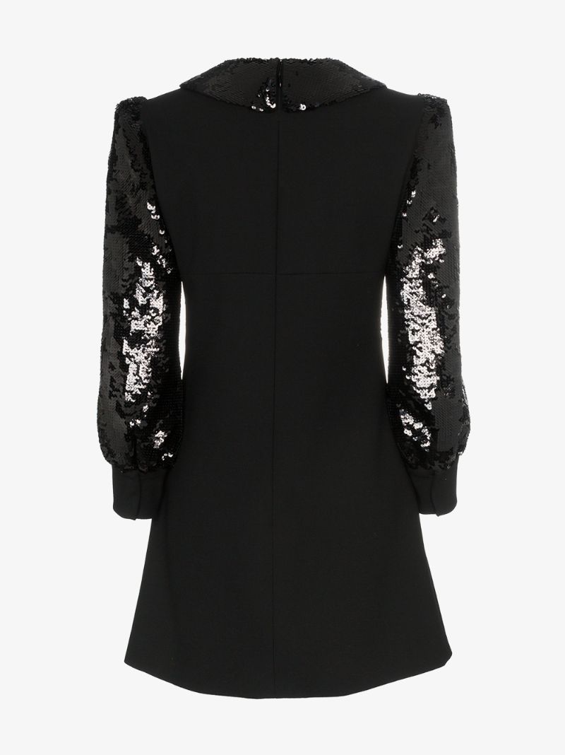 Collared Sequin Mini Dress