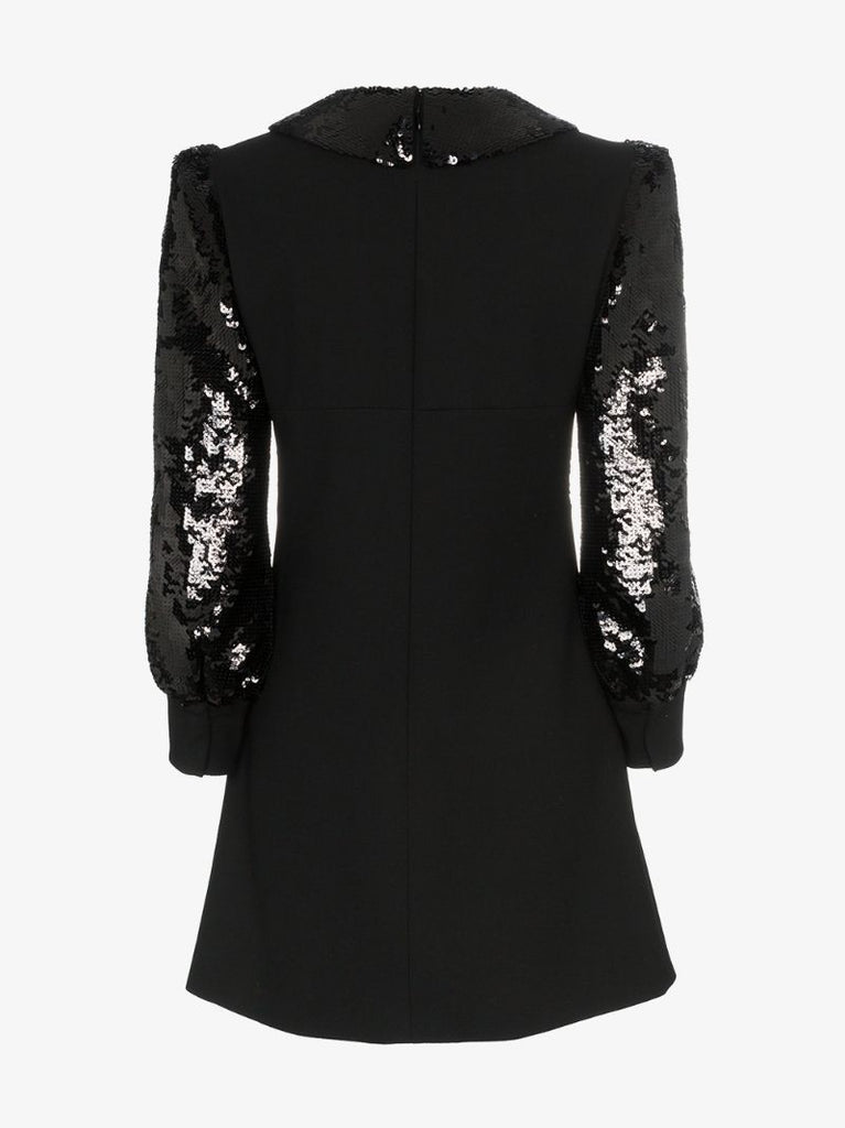 Collared Sequin Mini Dress
