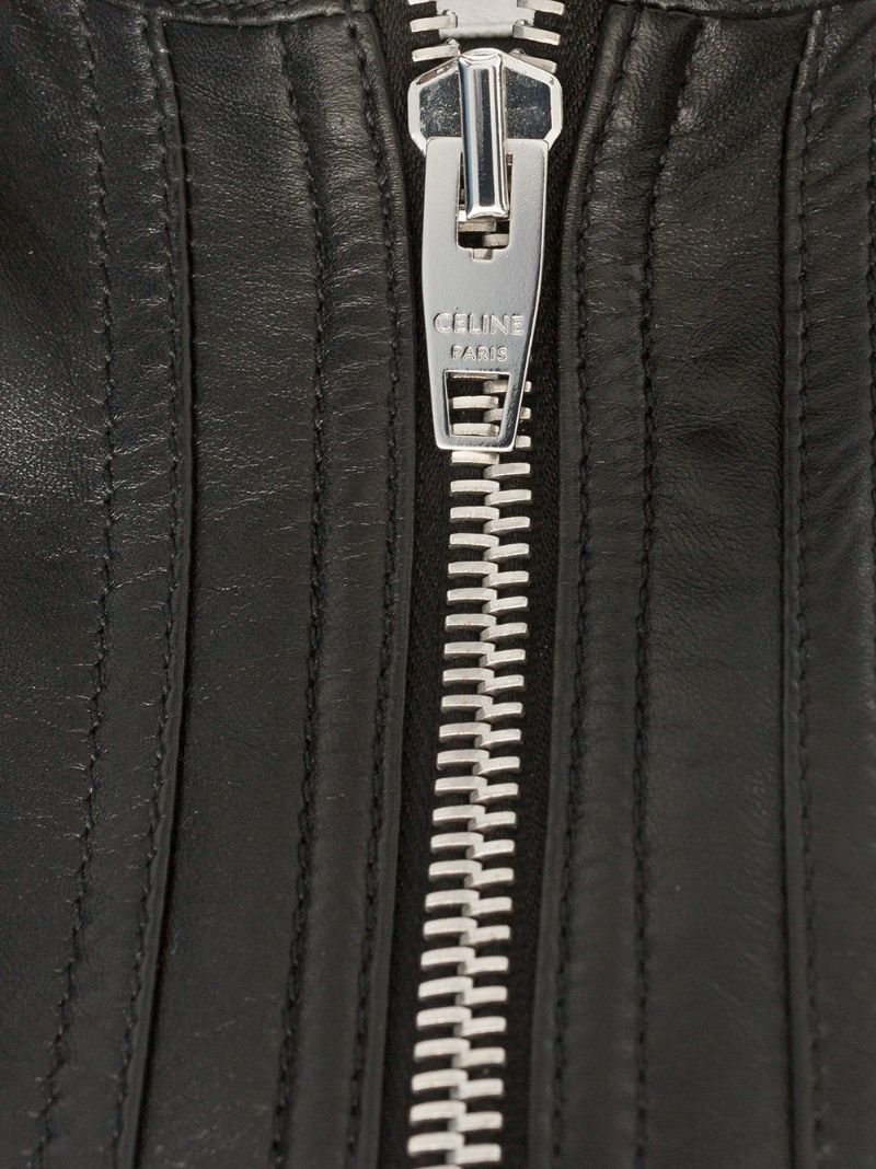 Belted Zip Detail Leather Jumpsuit