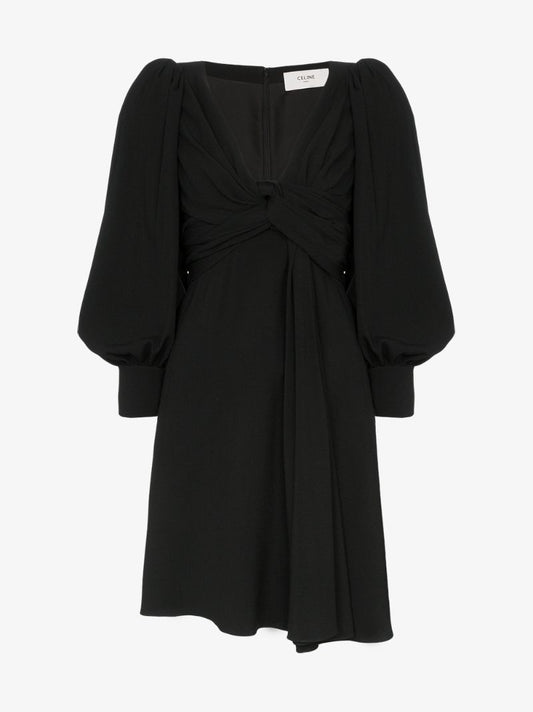 Twist Detail Flared Mini Dress