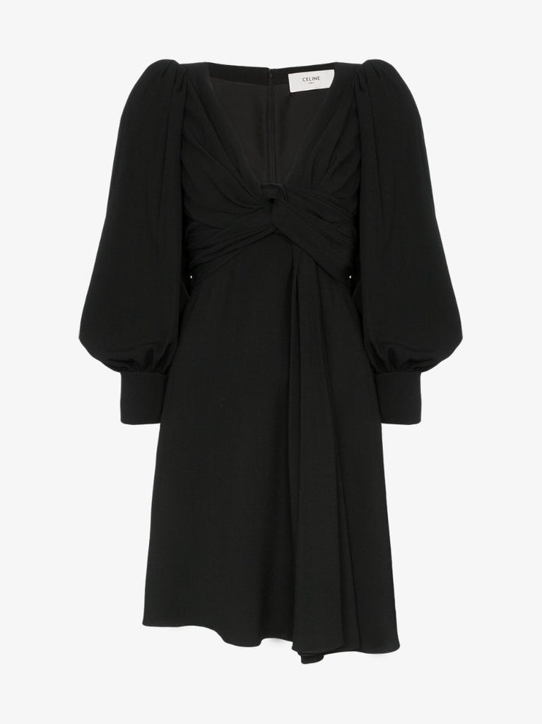 Twist Detail Flared Mini Dress
