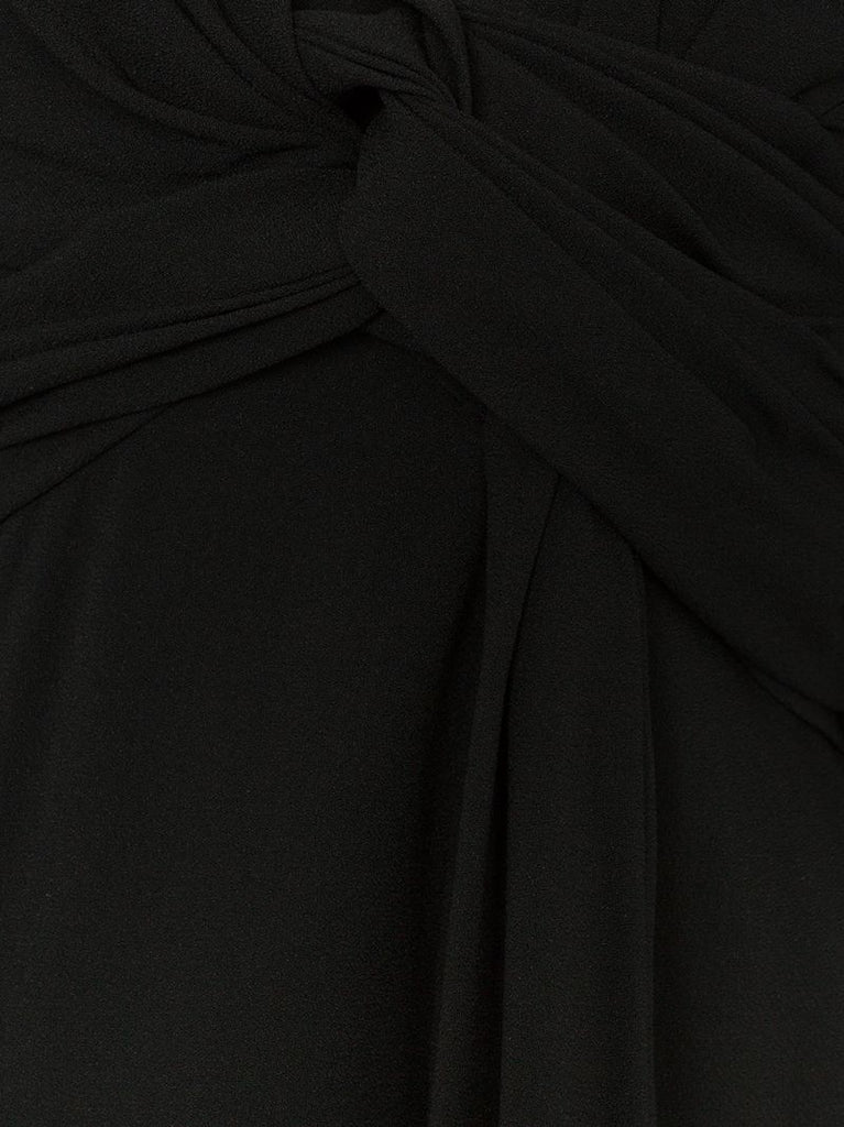 Twist Detail Flared Mini Dress