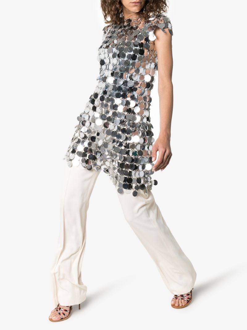 Sequin Chain-disc Mini Dress