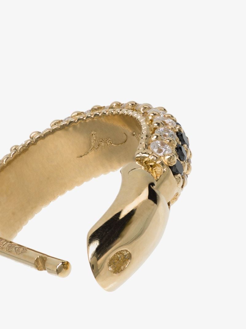 18k Yellow Gold PavÃ_x0083_Â© Huggie Earring