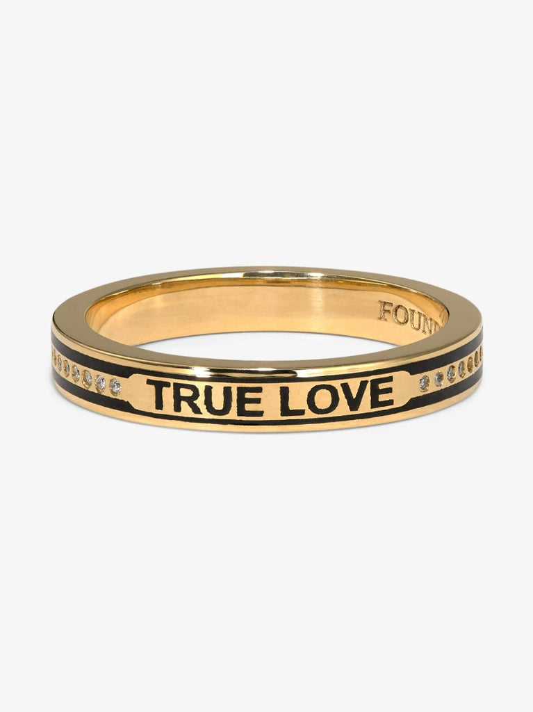 18k Yellow Gold True Love Diamond Ring