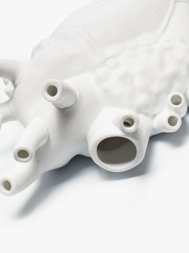 White Love in Bloom Heart Vase