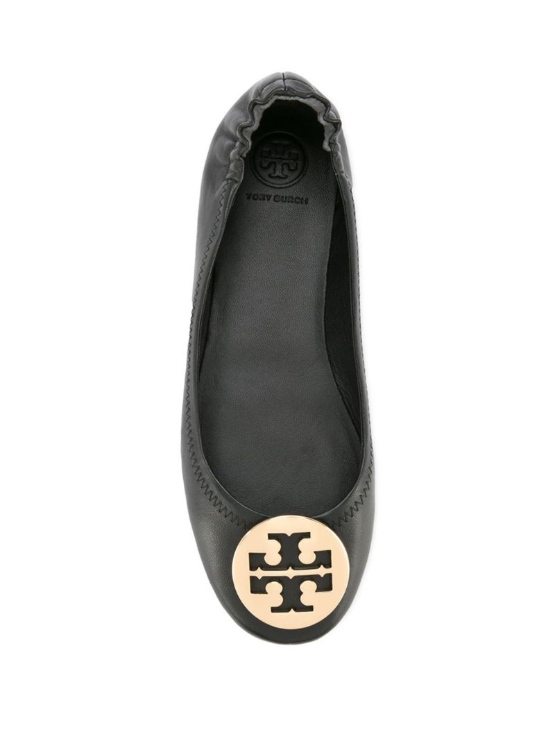 Black Minnie Logo Plaque Ballerina Shoes