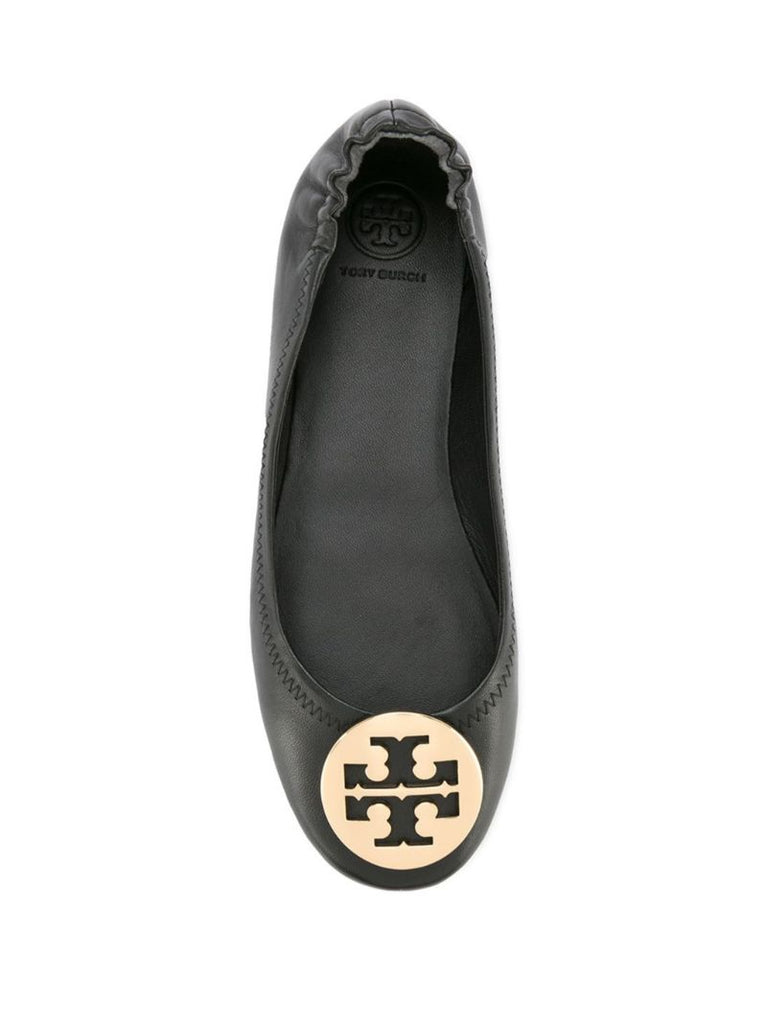 Black Minnie Logo Plaque Ballerina Shoes