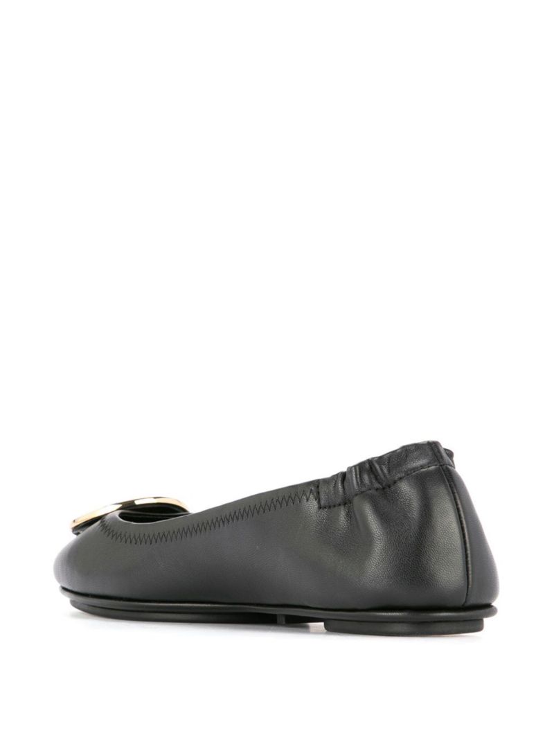 Black Minnie Logo Plaque Ballerina Shoes