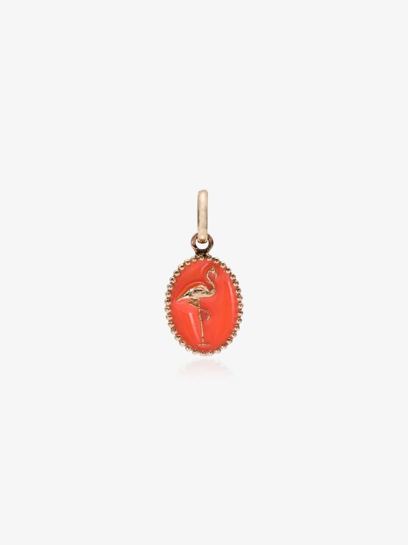 18k Rose Gold Flamingo Charm