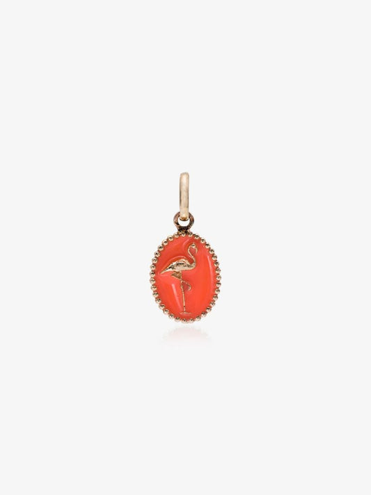 18k Rose Gold Flamingo Charm