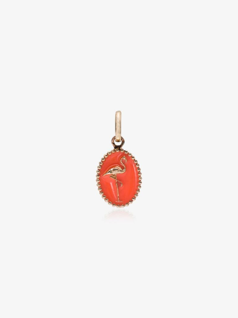 18k Rose Gold Flamingo Charm
