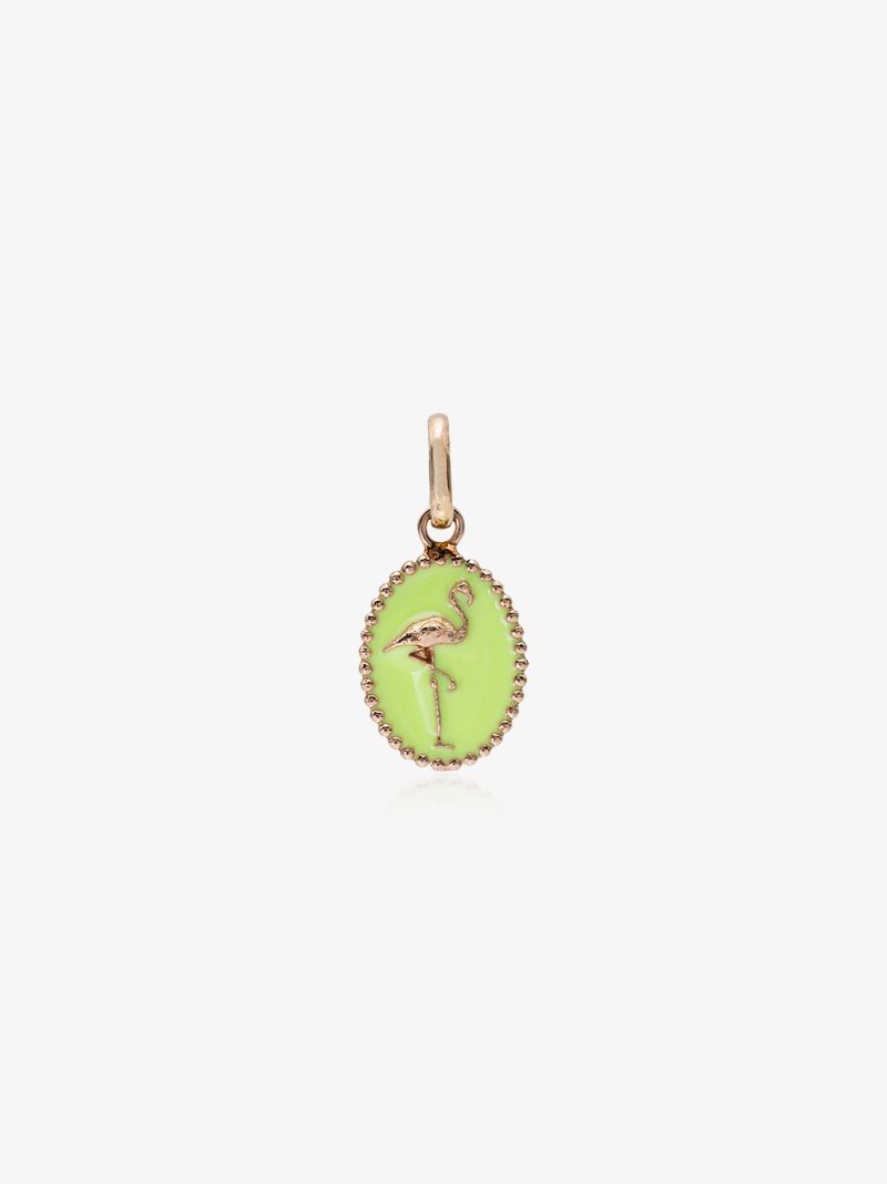 18k Rose Gold Flamingo Charm