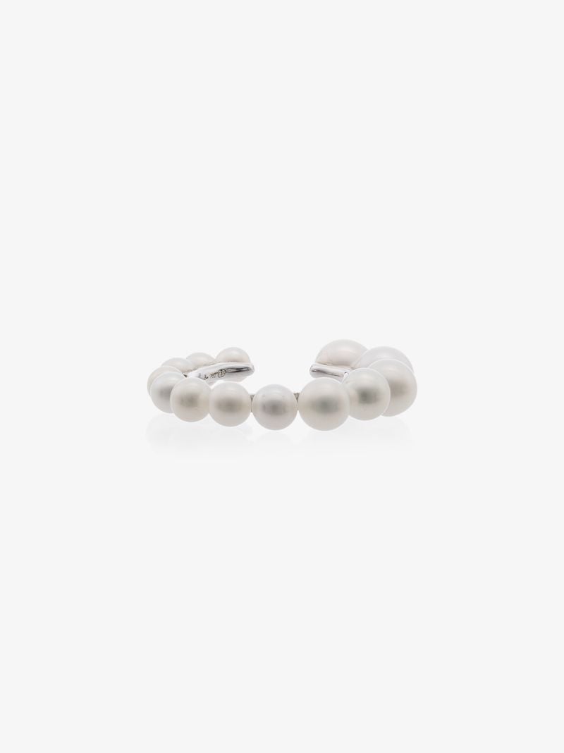 18k White Gold and Pearl Ear Cuff