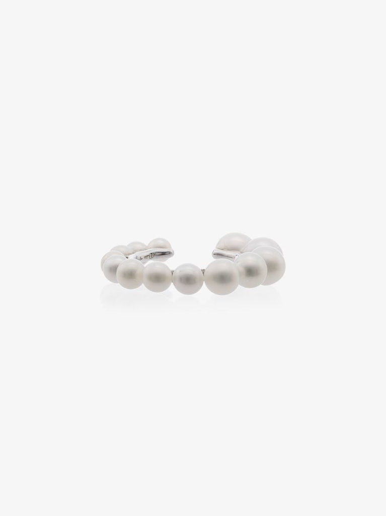 18k White Gold and Pearl Ear Cuff