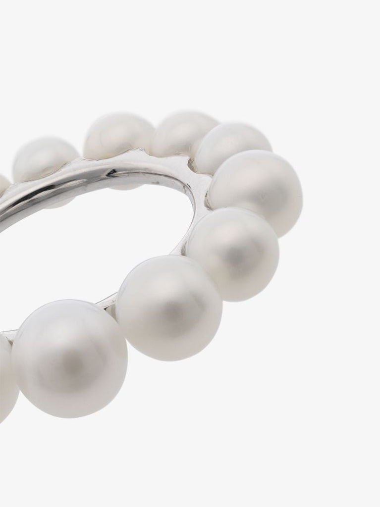 18k White Gold and Pearl Ear Cuff