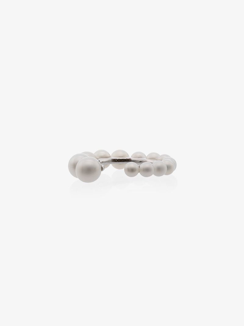 18k White Gold and Pearl Ear Cuff