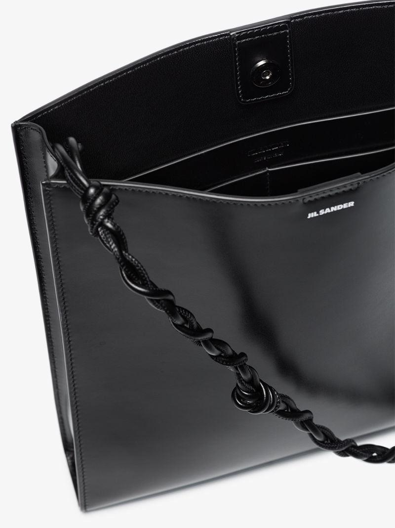 Black Tangle Small Leather Cross Body Bag