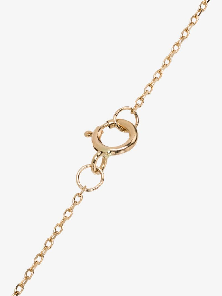 14k Yellow Gold Crystal Frame Initial Diamond Necklace