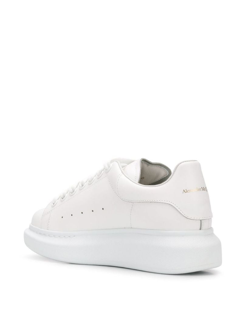 White Oversized Leather Sneakers