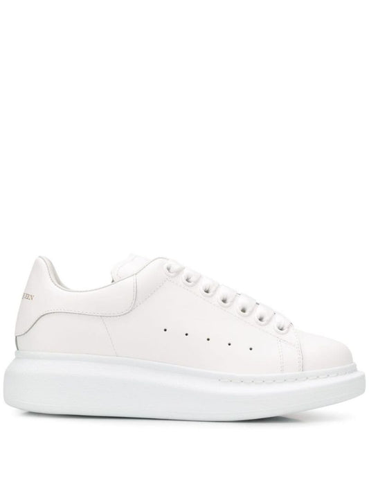 White Oversized Leather Sneakers